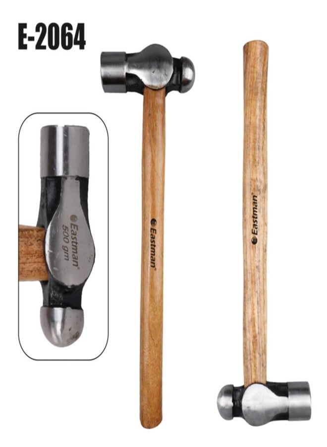 Eastman Ball Pein Hammers - American Type, 500 Gms, Drop Forged Steel with Seasoned Wood Handle Fitting For Home Industrial & Professional Use (E-2064) - Image 4